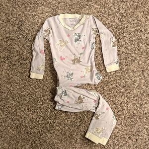 Burt's Bees Baby Beige and Lavender Animal Print Pajama Set